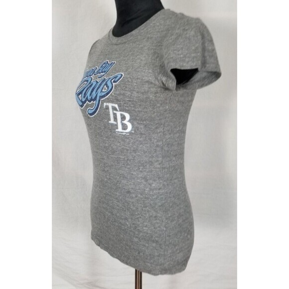 5th & Ocean by New ERA Junior's MLB Tampa Bay Rays Baseball T-Shirt Gray Size M - Picture 5 of 9